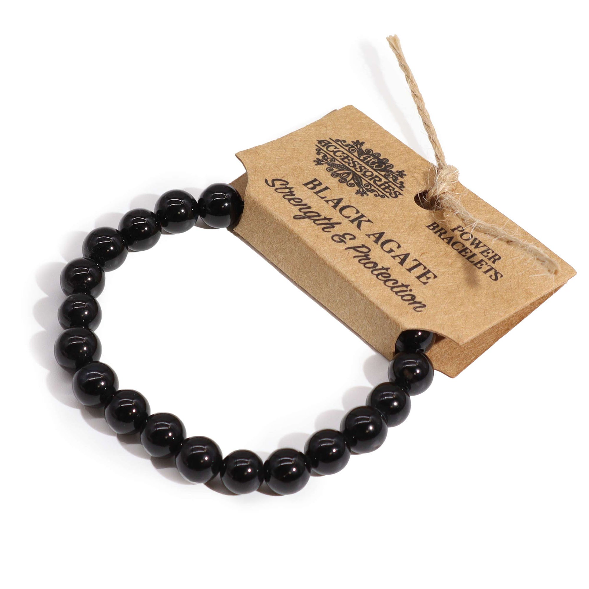 Black agate - Strength and protection - power bracelet