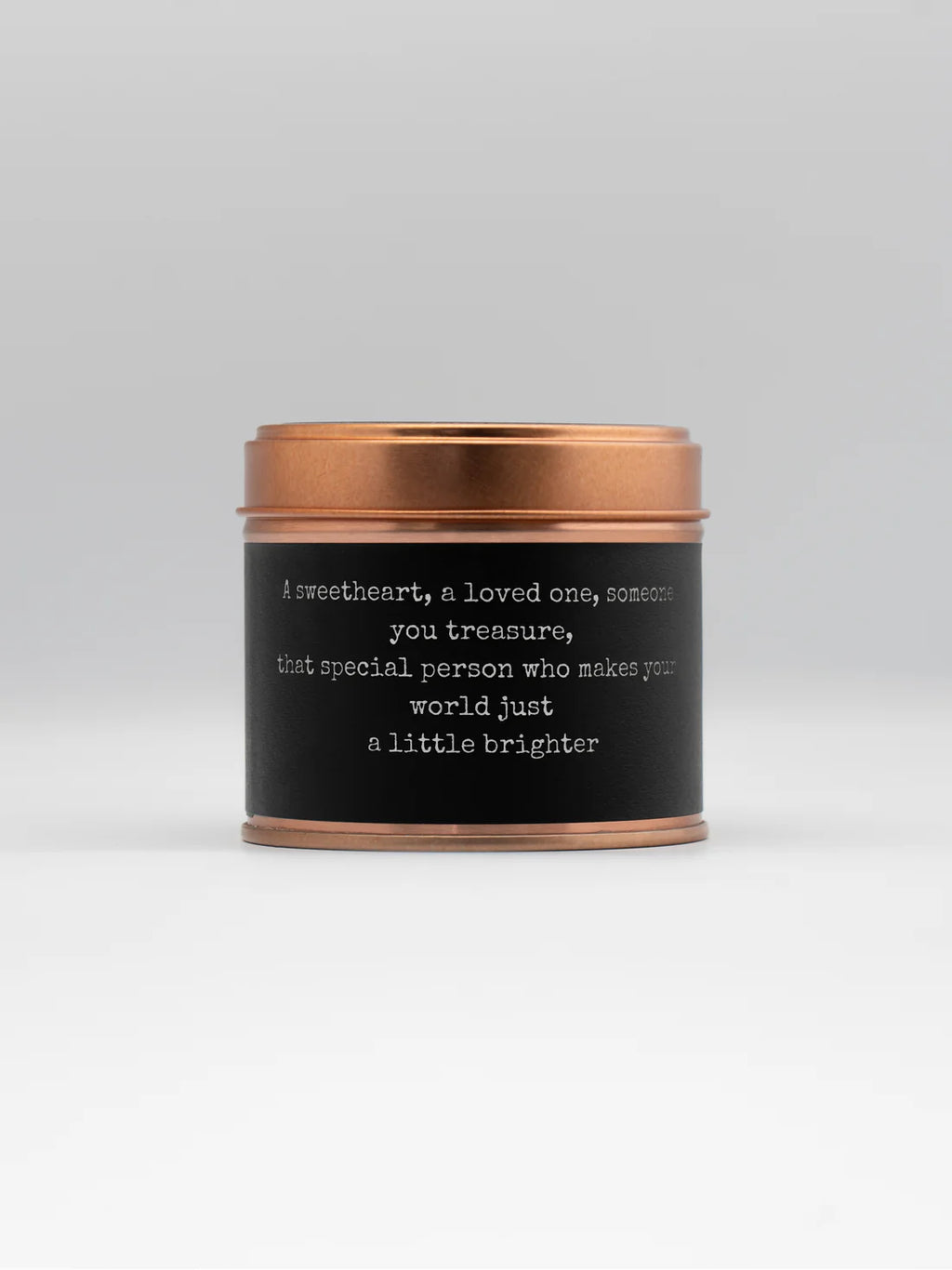 Cariad Copper tin scented candle - The original Welsh Candle co. - Black Pomegranate