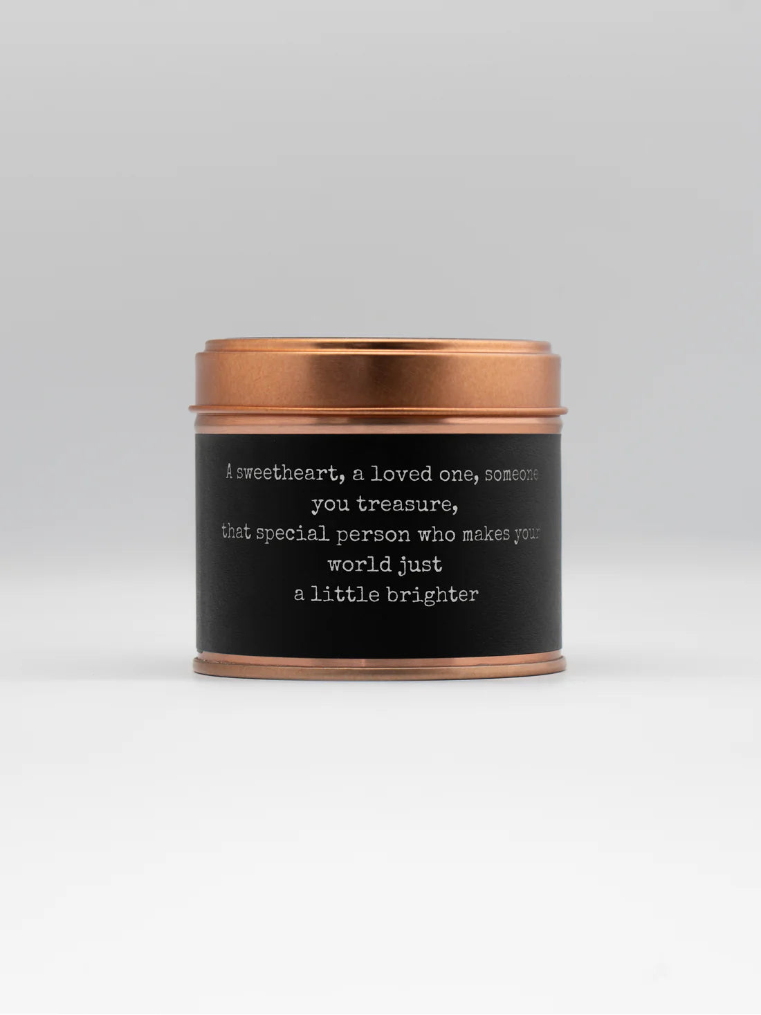 Cariad Copper tin scented candle - The original Welsh Candle co. - Black Pomegranate