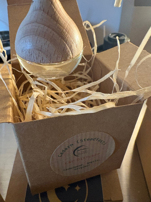 Car diffuser - essential oils in a brown kraft box with sustainable packaging