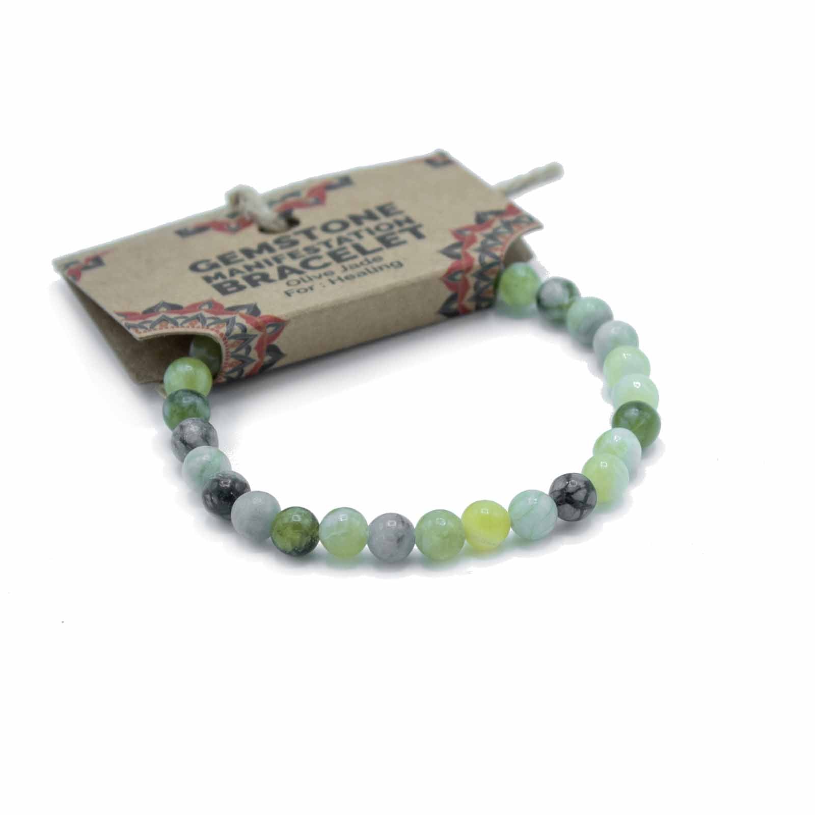 Olive Jade - Healing - Manifestation bracelet