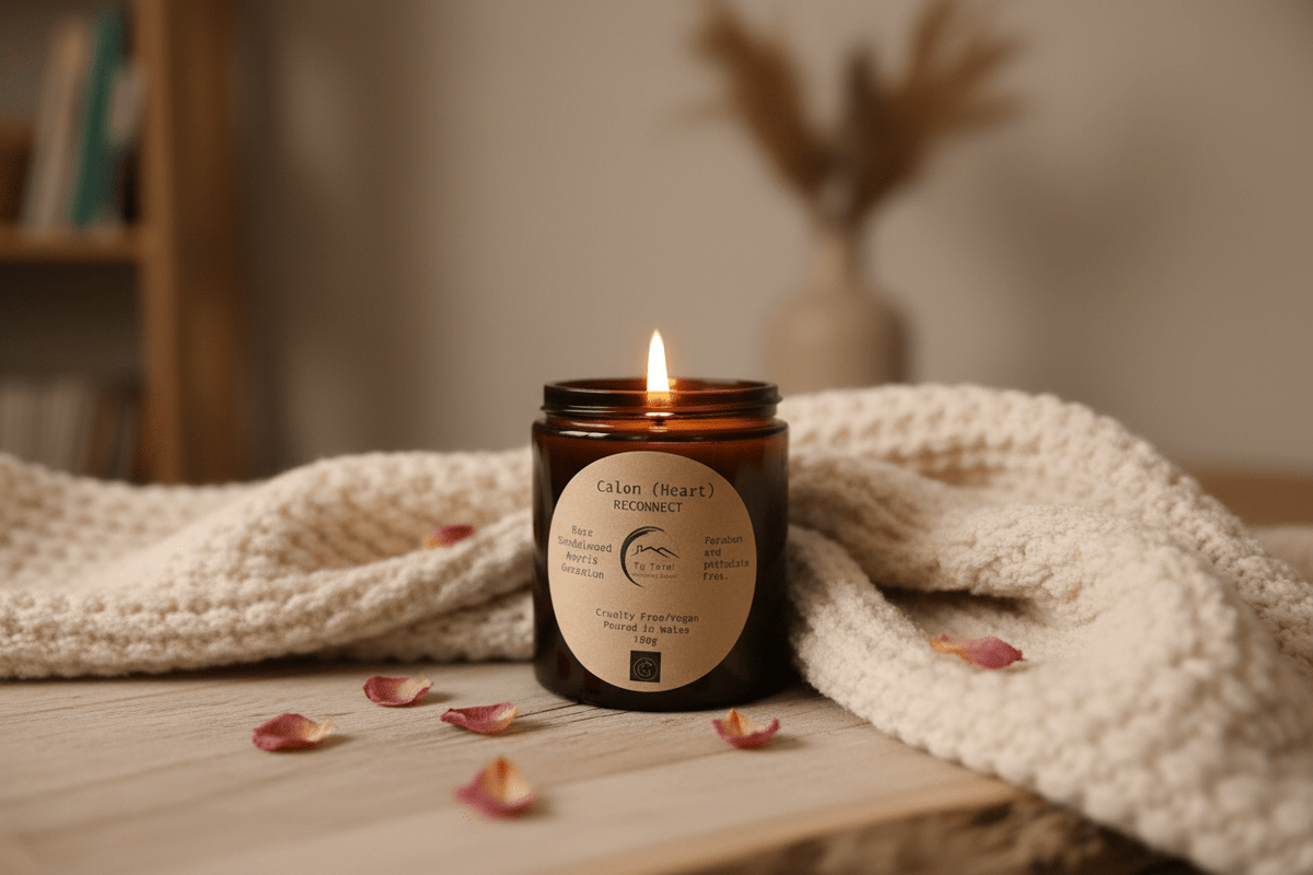 RECONNECT Rose, Amyris & Geranium Candle - Tŷ-Total